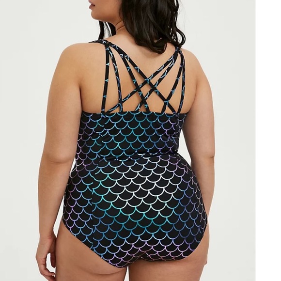 TORRID NWOT MERMAID SCALE UNDERWIRE ONE-PIECE - Picture 3 of 5